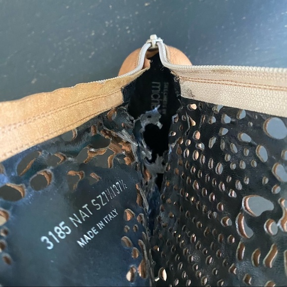 Sketchers by Michelle K Laser Cut Heeled Leather Boots Size 7.5 🥳Host Pick! 🥳 - Picture 13 of 13